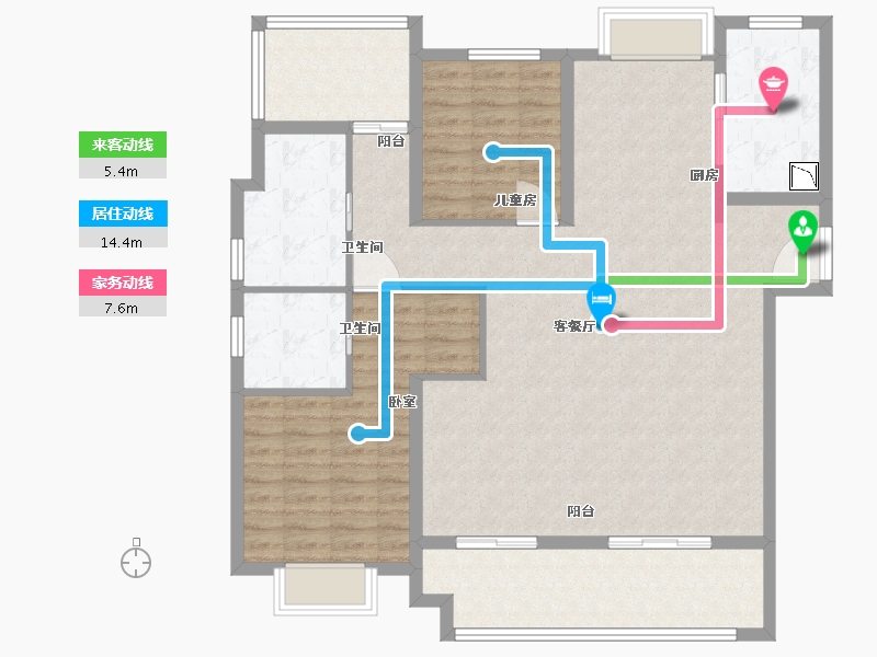 安徽省-合肥市-翡翠天际-118.00-户型库-动静线