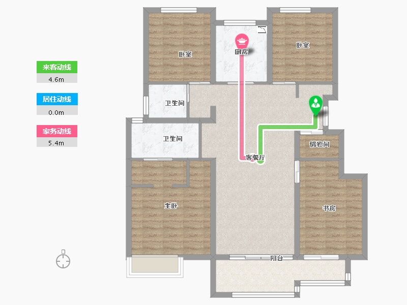 安徽省-合肥市-万科苏高新中央公园-111.00-户型库-动静线