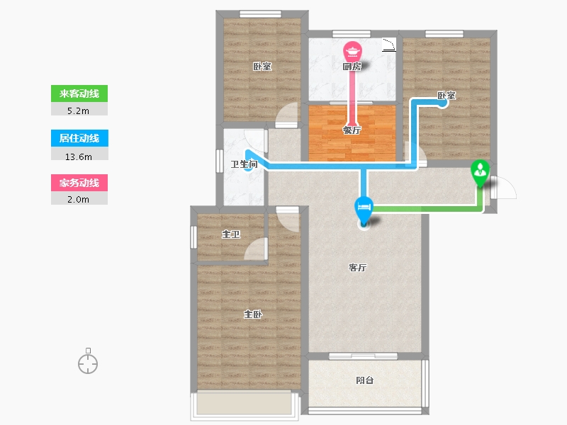 江苏省-盐城市-学府名苑-101.50-户型库-动静线