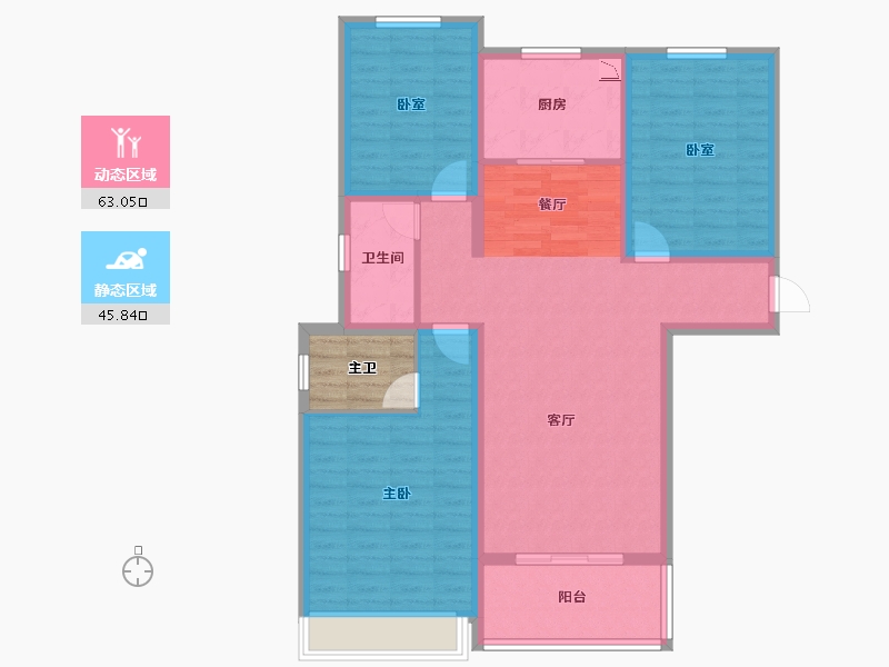 江苏省-盐城市-学府名苑-101.50-户型库-动静分区