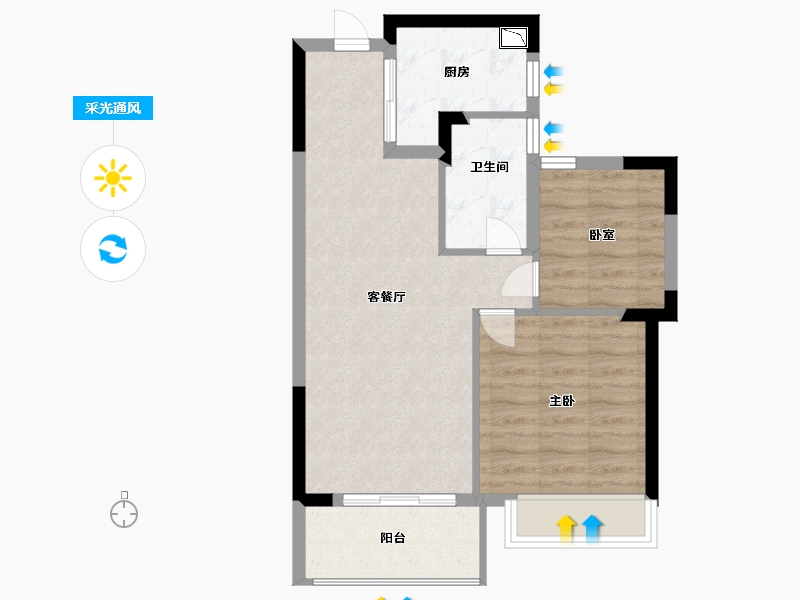 浙江省-宁波市-恒威·鸣凤府-59.00-户型库-采光通风