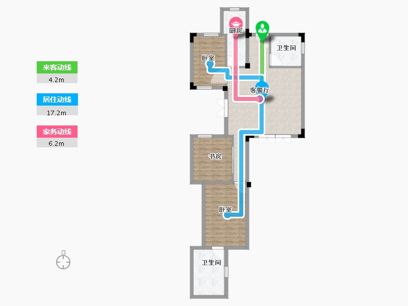 浙江省-绍兴市-蓝城桃李春风-84.00-户型库-动静线