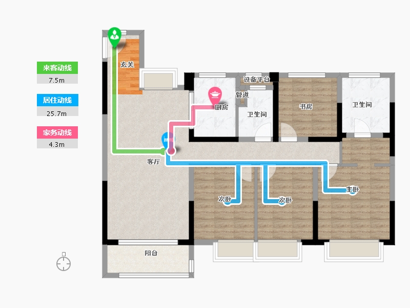 福建省-福州市-中海观澜府-114.00-户型库-动静线