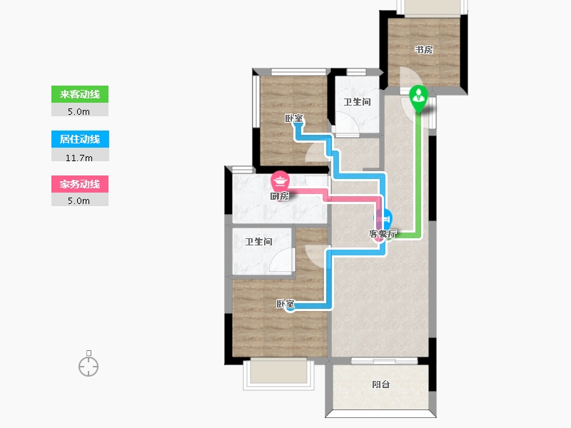 福建省-福州市-福州熙悦府-64.00-户型库-动静线