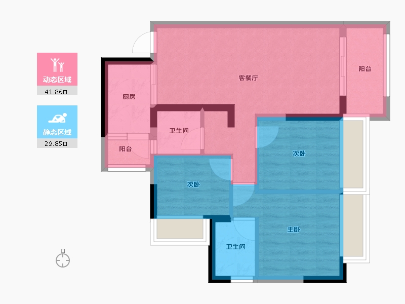 广东省-惠州市-中鑫悦府-63.20-户型库-动静分区