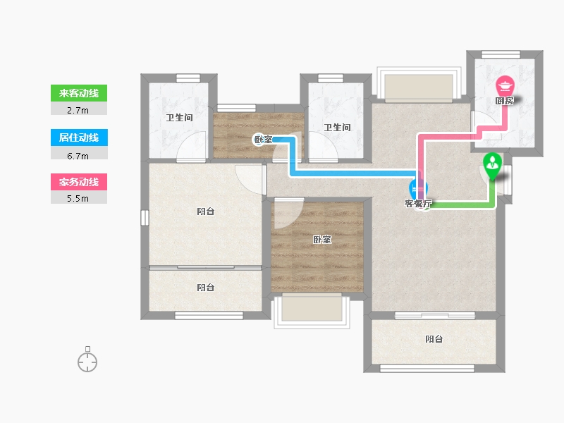 福建省-福州市-中海锦江城-71.00-户型库-动静线