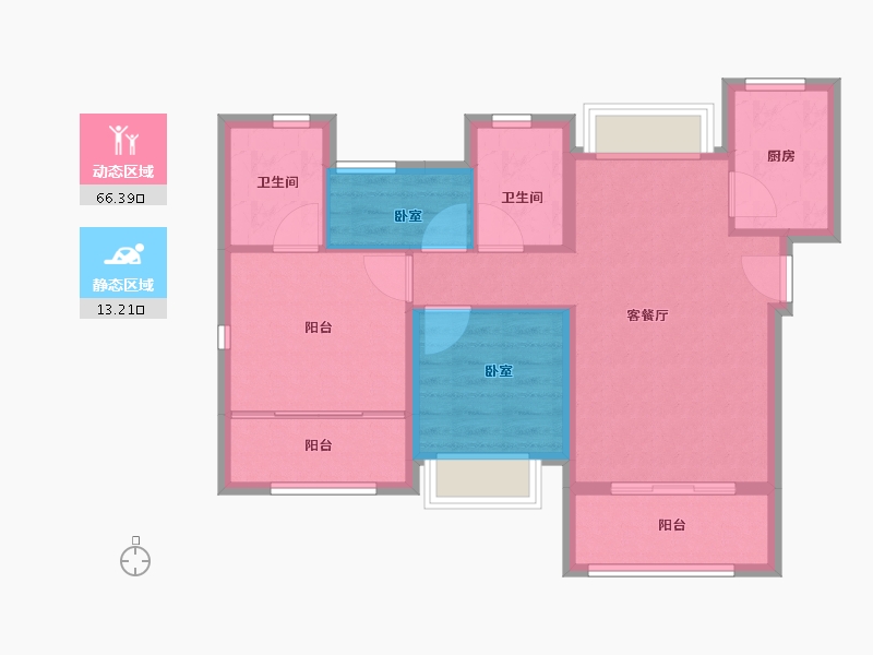 福建省-福州市-中海锦江城-71.00-户型库-动静分区