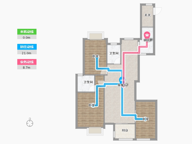 福建省-莆田市-富祥嘉园-102.53-户型库-动静线