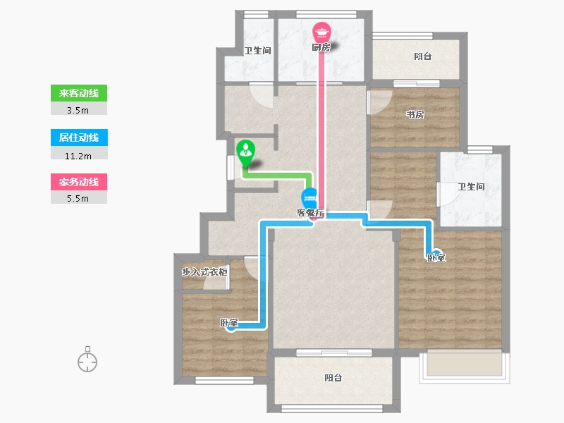 浙江省-湖州市-香悦四季-92.00-户型库-动静线