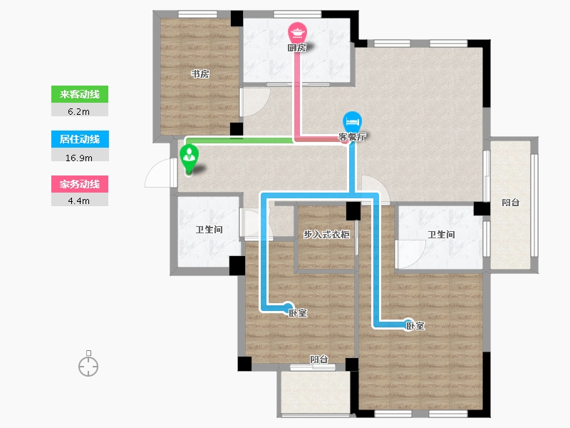 浙江省-宁波市-云瑞佳苑二期-114.00-户型库-动静线