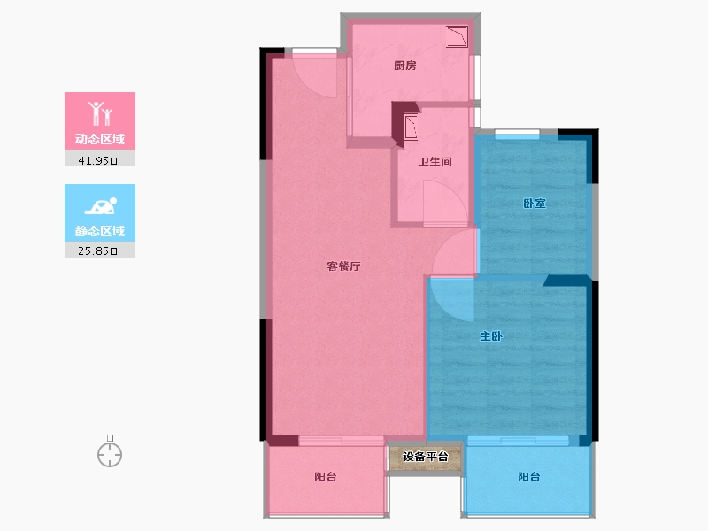 浙江省-宁波市-恒威·鸣凤府-62.00-户型库-动静分区