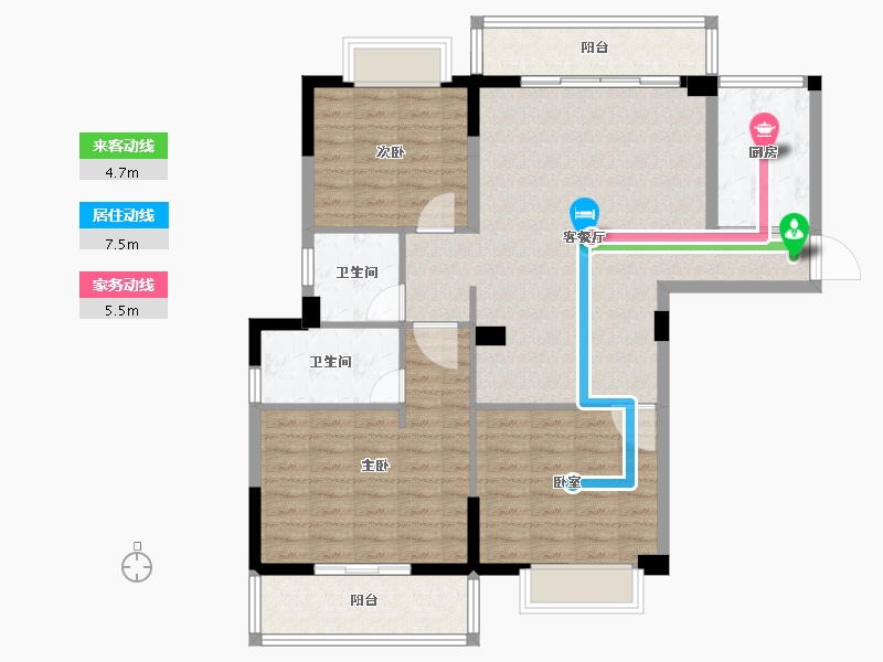 福建省-莆田市-凤达·南湖佳园-105.46-户型库-动静线