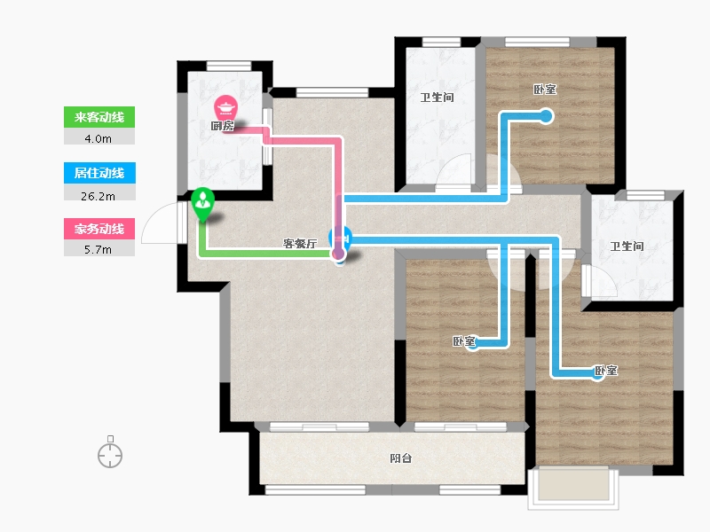 陕西省-渭南市-白水汇邦中央公馆-100.00-户型库-动静线