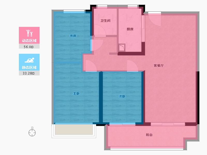 山东省-泰安市-五岳风华-79.99-户型库-动静分区