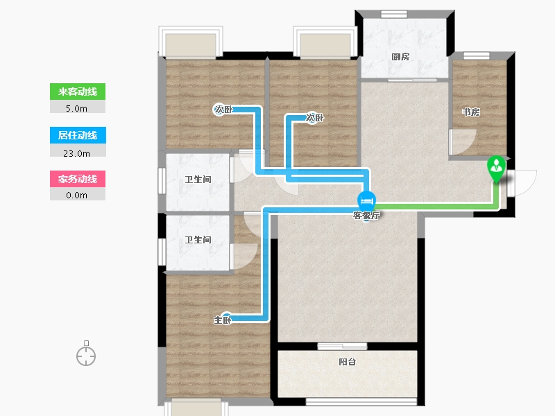 福建省-宁德市-屏南华阳小区二期-102.00-户型库-动静线