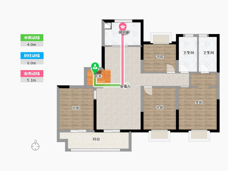 江苏省-淮安市-融创广场-114.41-户型库-动静线