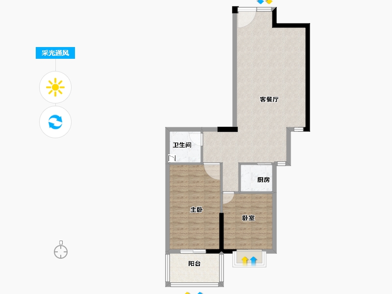 福建省-莆田市-凤达·南湖佳园-79.99-户型库-采光通风