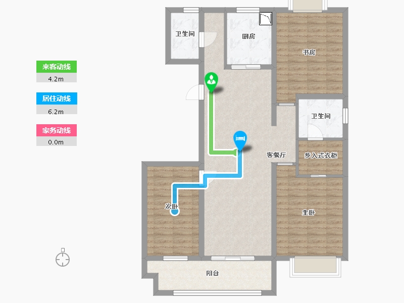 江苏省-淮安市-伊顿公馆-104.80-户型库-动静线