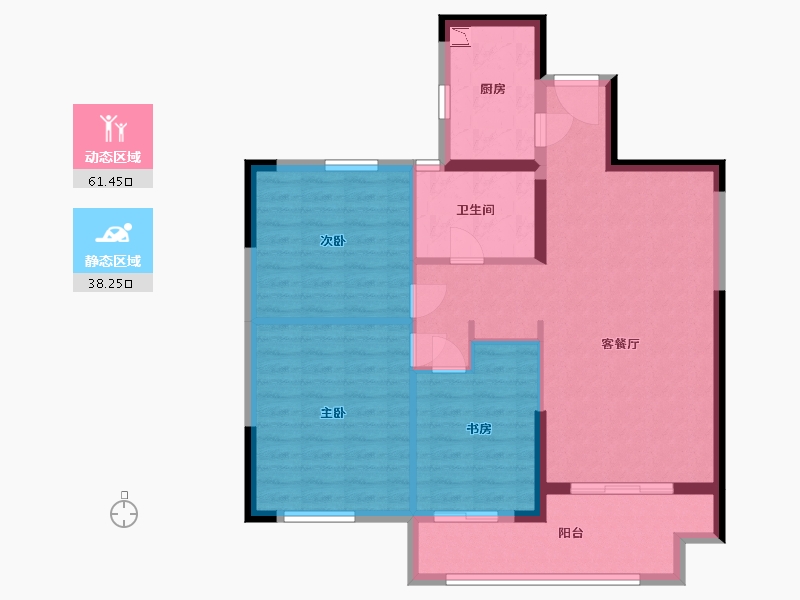 江苏省-盐城市-万泰时代城-89.92-户型库-动静分区