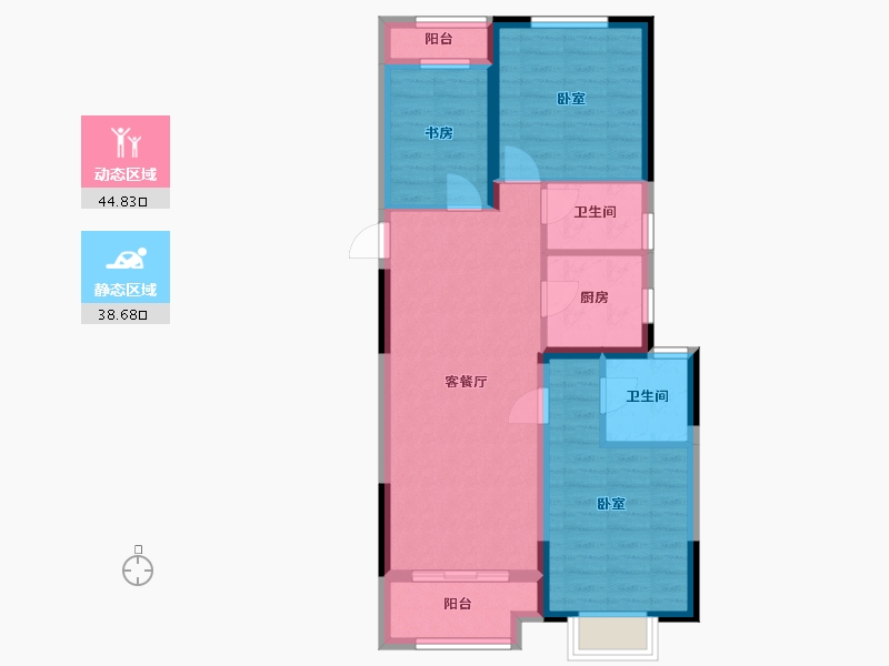 浙江省-宁波市-大爱书院小镇-74.10-户型库-动静分区