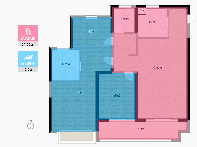 江苏省-苏州市-铂珺花园-92.80-户型库-动静分区