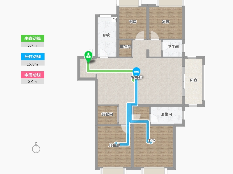 江苏省-徐州市-万科·翡翠之光-111.01-户型库-动静线