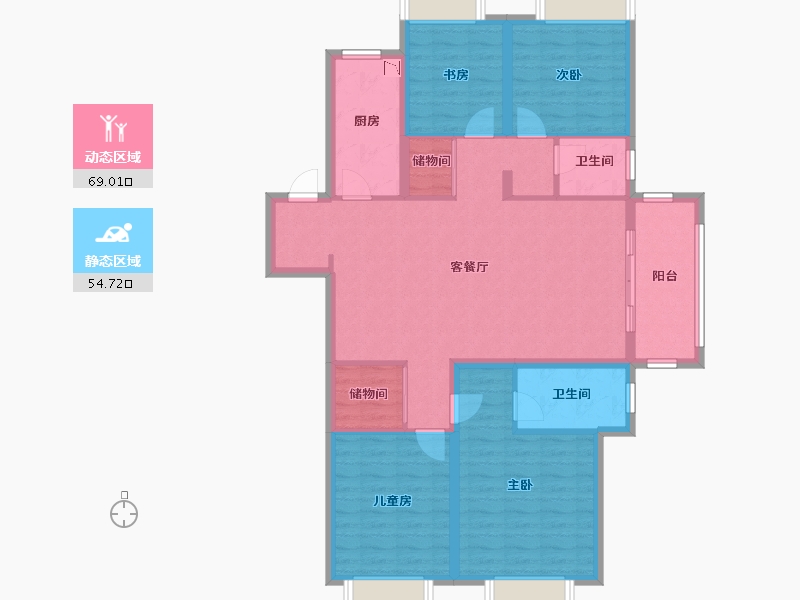 江苏省-徐州市-万科·翡翠之光-111.01-户型库-动静分区