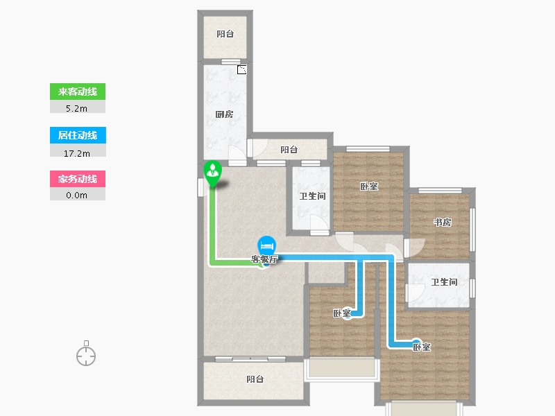 浙江省-湖州市-湖州恒大悦珑湾-110.00-户型库-动静线