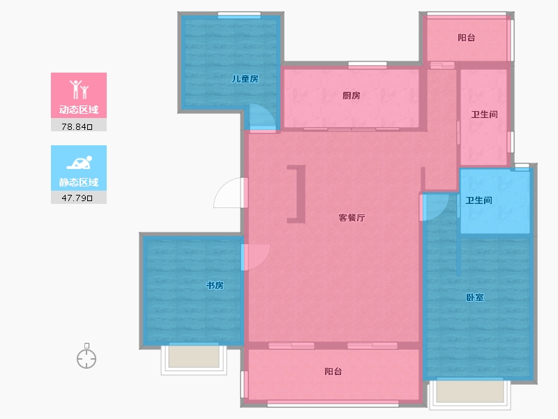 安徽省-合肥市-翡翠天际-114.00-户型库-动静分区