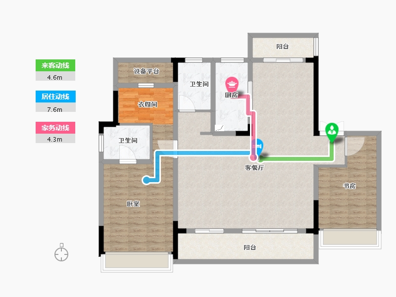 安徽省-合肥市-御璟江山-125.89-户型库-动静线