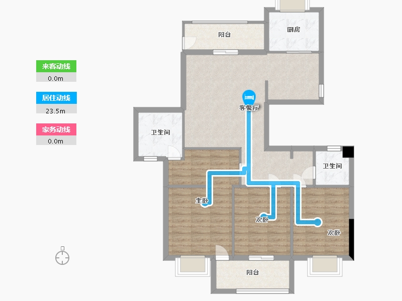 福建省-宁德市-屏南花亭小区-95.40-户型库-动静线