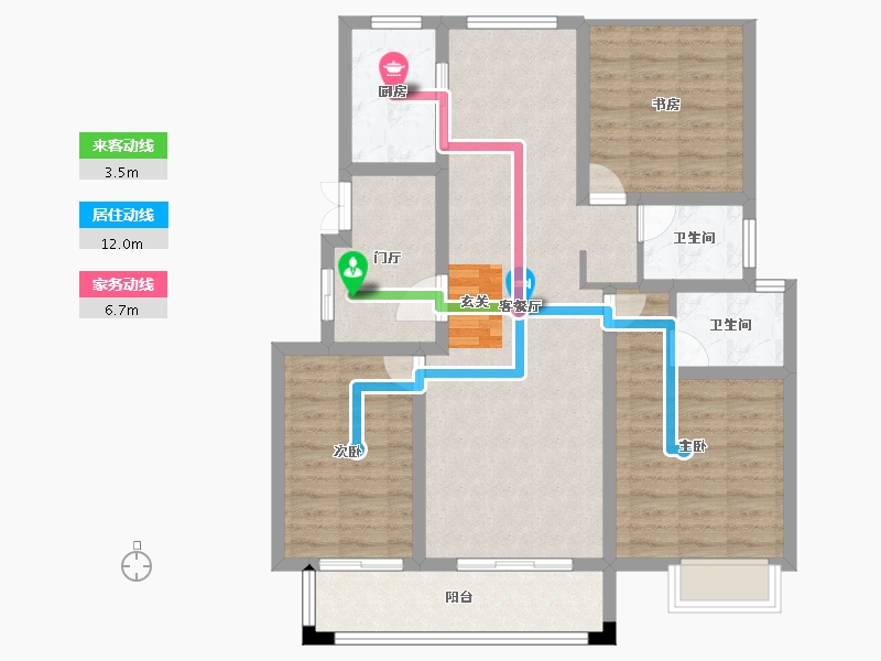 安徽省-滁州市-容大亚龙湾-95.00-户型库-动静线