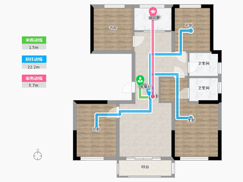 浙江省-温州市-碧桂园时代天麓府-94.00-户型库-动静线