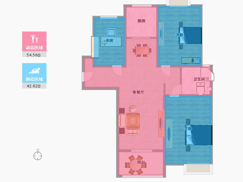 江苏省-淮安市-红日华府-88.00-户型库-动静分区