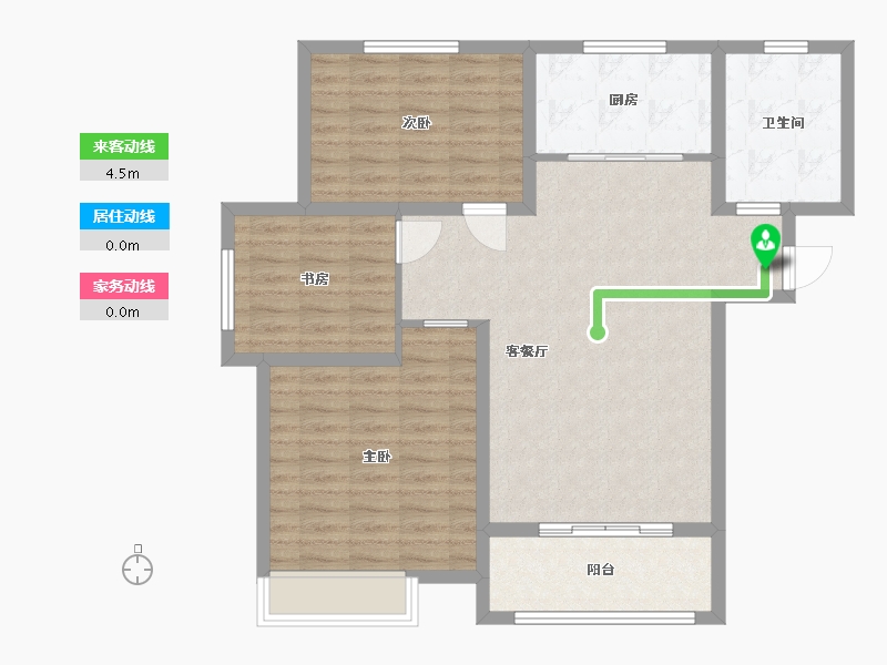 江苏省-淮安市-嘉润鸿锦苑-94.40-户型库-动静线