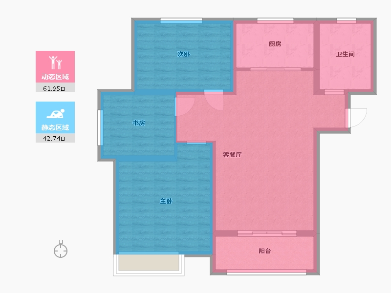 江苏省-淮安市-嘉润鸿锦苑-94.40-户型库-动静分区