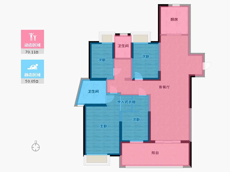 江苏省-淮安市-建华观园-公园道-106.40-户型库-动静分区