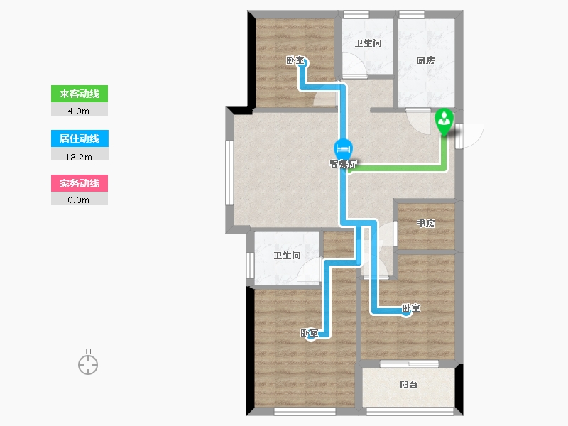 浙江省-杭州市-佳源优优锦城-75.53-户型库-动静线