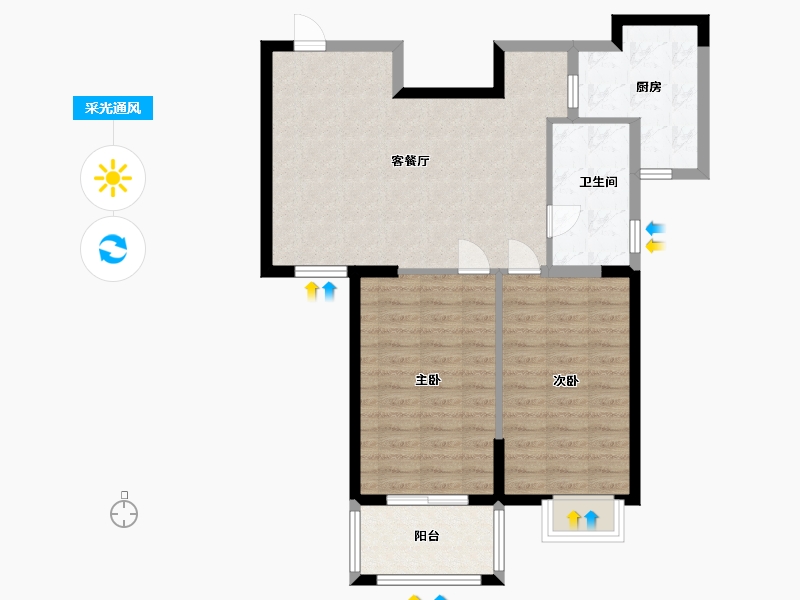 江苏省-淮安市-杉杉东方世纪城-79.20-户型库-采光通风