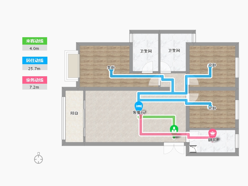 河北省-邯郸市-荣科家苑-85.81-户型库-动静线