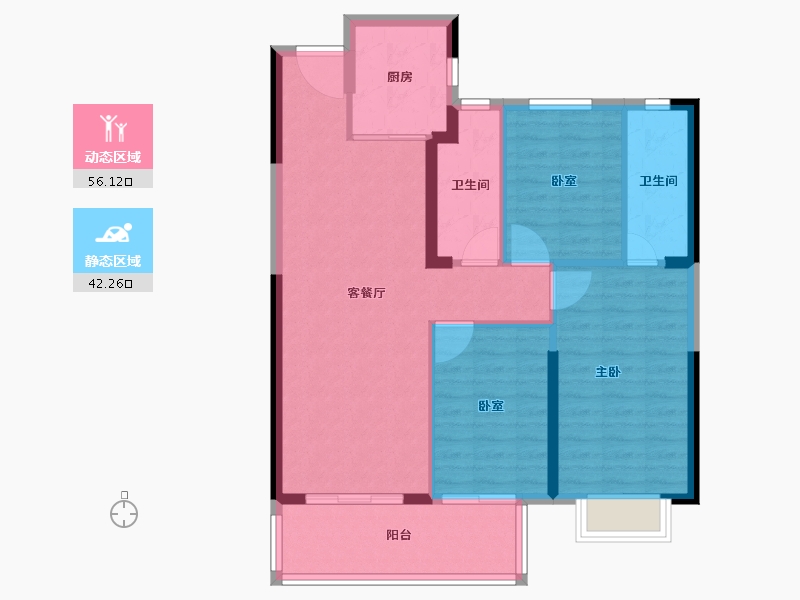 福建省-莆田市-保利城·天宸-89.00-户型库-动静分区