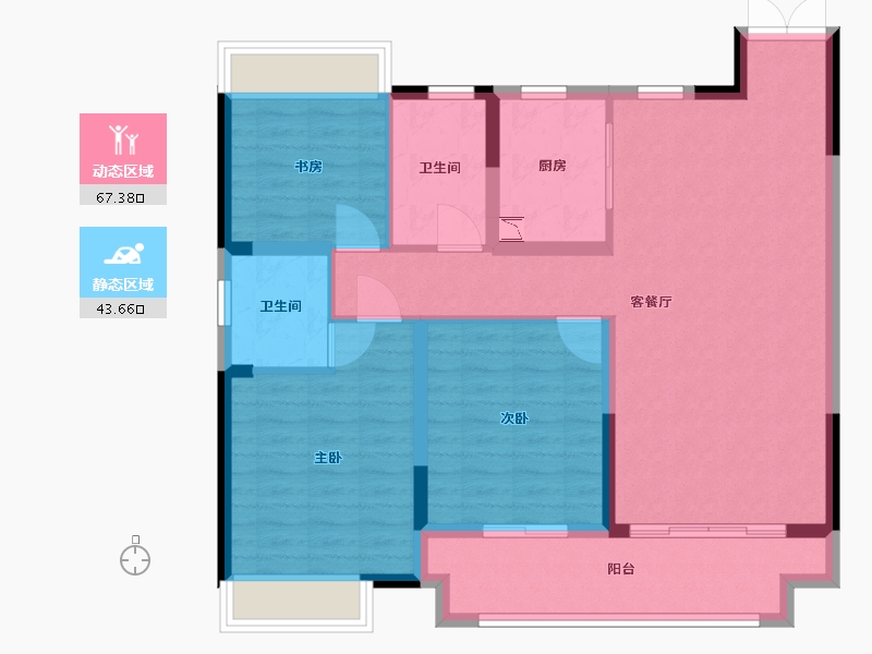 江苏省-盐城市-东台荣润·麒麟府-100.00-户型库-动静分区