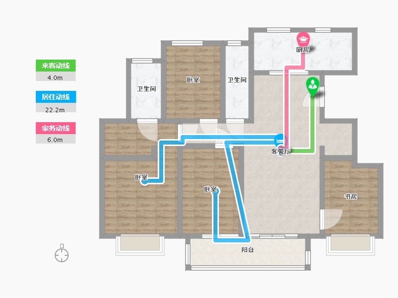 浙江省-宁波市-大爱书院小镇-115.06-户型库-动静线