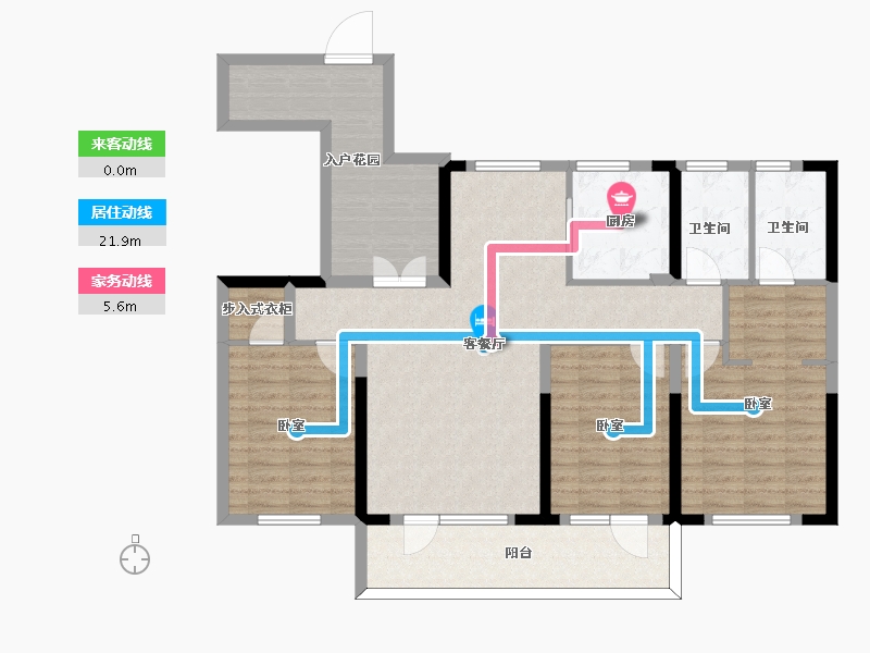 江苏省-南京市-云澜尚府-114.00-户型库-动静线