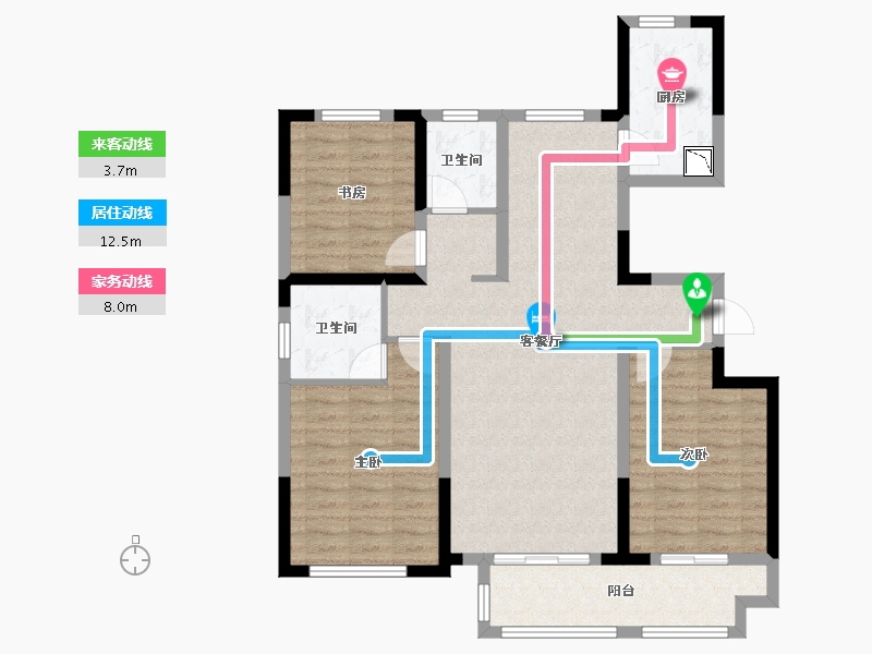 江苏省-徐州市-盛业和园-96.32-户型库-动静线