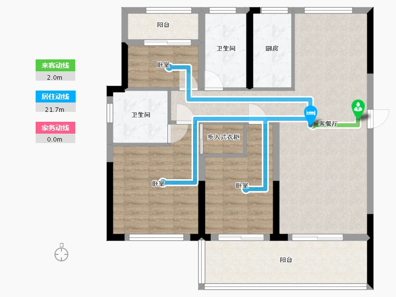 浙江省-宁波市-时代·璟悦府-90.00-户型库-动静线