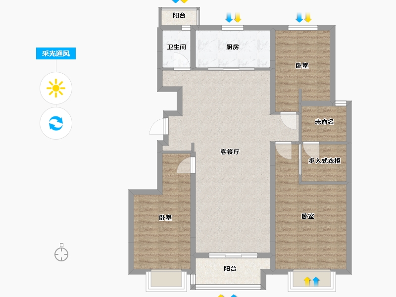 浙江省-宁波市-大爱书院小镇-102.63-户型库-采光通风