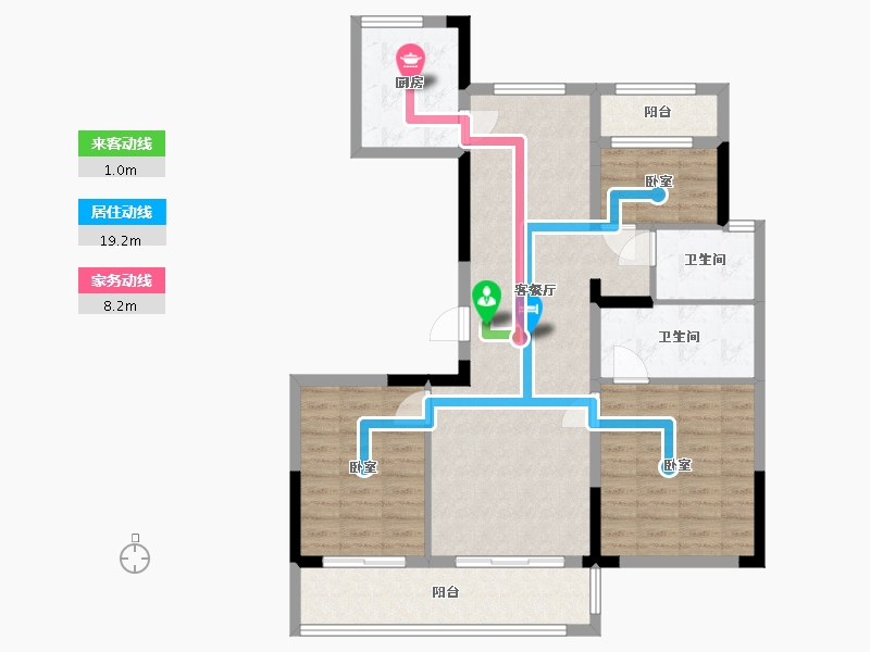 浙江省-宁波市-时代·璟悦府-94.00-户型库-动静线