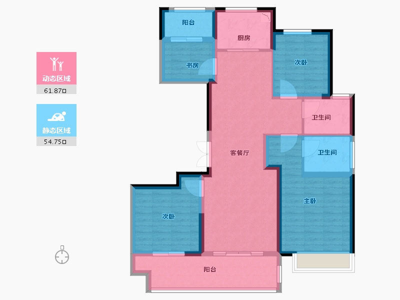 江苏省-徐州市-东方兰园-104.00-户型库-动静分区