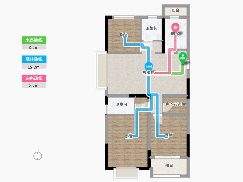 浙江省-宁波市-大爱书院小镇-81.57-户型库-动静线